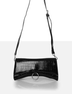 PUBLIC DESIRE - THE KEMI BLACK ARCHED CROSSBODY MINI HANDBAG