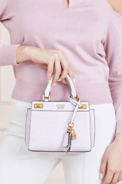 GUESS KATEY CROC MINI LILAC BAG -Beautiful Shoes 047597014000 photo2 1