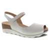 Dansko Marcy Wedge Sandal Ivory Nubuck (Women's)