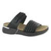 Naot Vesta Slide Sandal Soft Black Leather (Women's) -Beautiful Shoes 25010BA6