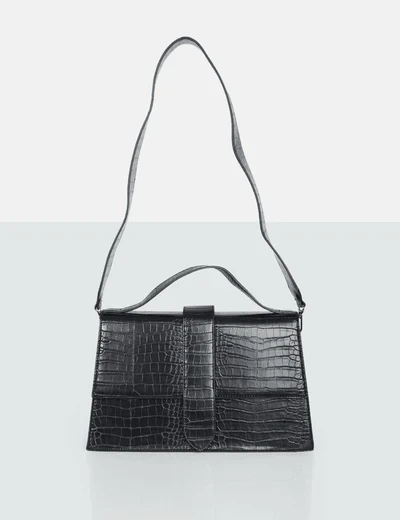 PUBLIC DESIRE - GARDA BLACK MATTE CROC 3 PUBLIC DESIRE - GARDA BLACK MATTE CROC