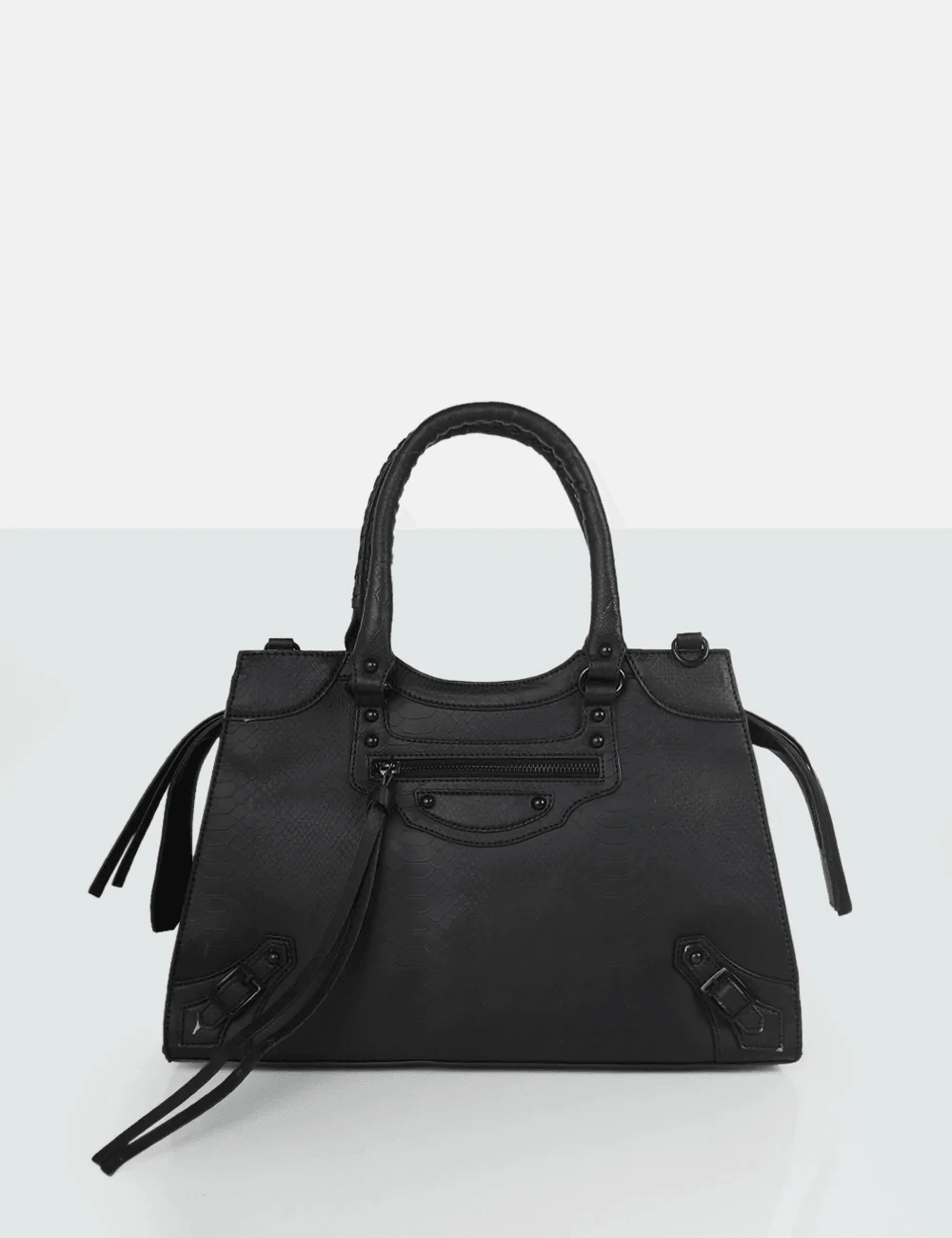 PUBLIC DESIRE - WILLA BLACK MATTE CROC 3 PUBLIC DESIRE - WILLA BLACK MATTE CROC