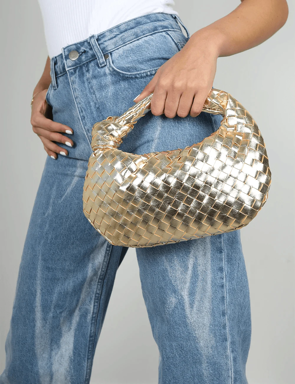 PUBLIC DESIRE -BLAME GOLD PU WEAVE 5 PUBLIC DESIRE -BLAME GOLD PU WEAVE - Image 3