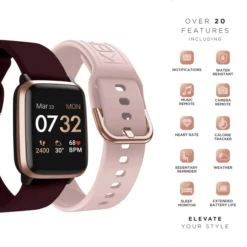 KENDALL + KYLIE: SMARTWATCH WITH ROSE GOLD & MERLOT/BLUSH STRAPS -Beautiful Shoes 900109R 42 O13 04