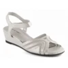David Tate Admire Silver Wedge Heel (Women's) -Beautiful Shoes ADMIRESLV 1
