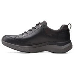 Clarks Wave 2.0 Vibe Black Leather (Men's) -Beautiful Shoes Blk 5 b0a677de ee9d 40fa b2ad 624722fd6167