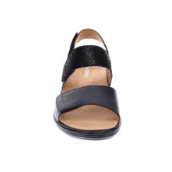 Revere Como Sandal Black Lizard (Women's) -Beautiful Shoes BlkLiz 4