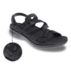 Revere Miami Sandal Black Lizard (Women's) -Beautiful Shoes BlkLiz 7