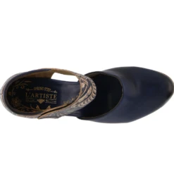 L'Artiste By Spring Step Toolie Blue Leather (Women's) -Beautiful Shoes Blu 3