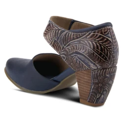 L'Artiste By Spring Step Toolie Blue Leather (Women's) -Beautiful Shoes Blu 7