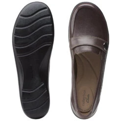 Clarks Cora Daisy Loafer Brown Tumbled Leather (Women's) -Beautiful Shoes Brn 7 2c844b81 91a3 4d2b 8a6d 91bc3ac99ff2