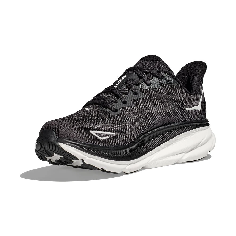 Hoka One One Hoka Clifton 9 Running Shoe Black/White (Women's) 5 Hoka One One Hoka Clifton 9 Running Shoe Black/White (Women's) - Image 3