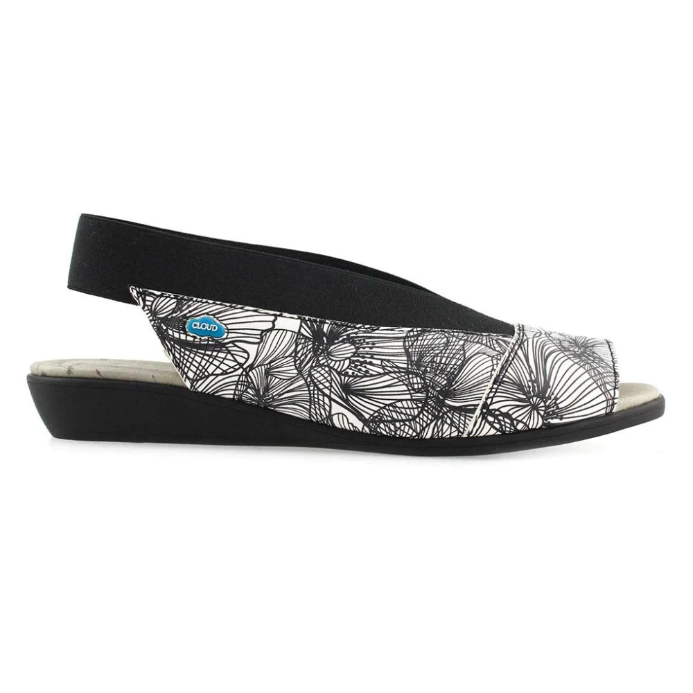Cloud Footwear Caliber Black Flower Slingback Sandal (Women's) 8 Cloud Footwear Caliber Black Flower Slingback Sandal (Women's) - Image 6