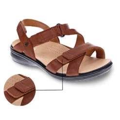 Revere Zanzibar Sandal Cognac (Women's) -Beautiful Shoes Cog 7