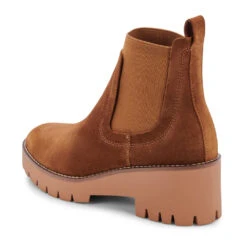 Blondo Dyme Waterproof Chelsea Boot Cognac Suede (Women's) -Beautiful Shoes DYMECOGNAC 3