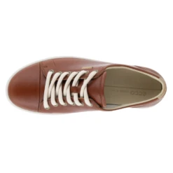 Ecco Soft 7 Cognac Leather Sneaker (Women's) -Beautiful Shoes EccoCogna 5