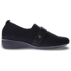 Revere Genoa Black Stretch Loafer (Women's) -Beautiful Shoes GENOABLACK 4