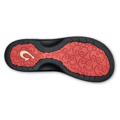 OluKai 'Ohana Flip Flop Sandal Hot Coral / Black (Women's) -Beautiful Shoes HotCor 3
