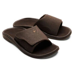 OluKai Nalu Slide Sandal Dark Java (Men's) -Beautiful Shoes Java 4
