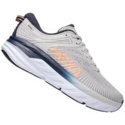 Hoka One One Hoka Bondi 7 Lunar Rock/Black Iris (Women's) -Beautiful Shoes LRBI 3