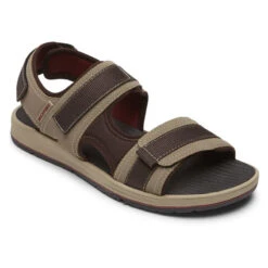 Rockport Lucky Bay Sport 3 Strap Sandal Tan (Men's)