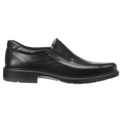 Ecco Helsinki Bike Toe Slip-On Black Leather (Men's) -Beautiful Shoes MAR00216C