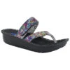 Wolky Tahiti Sandal Black Multi Crash Suede (Women's) -Beautiful Shoes MAR05006