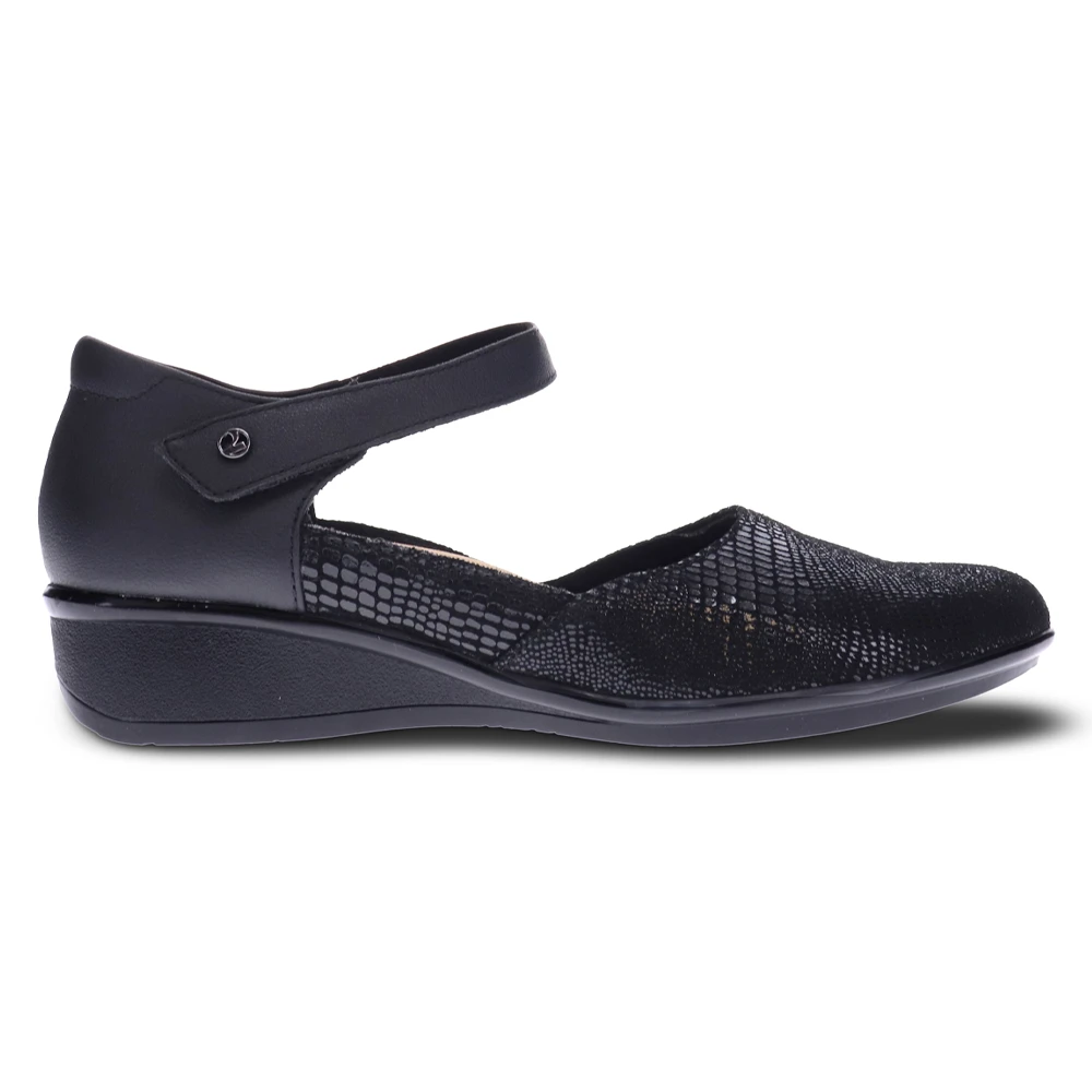 Revere Osaka Black Lizard Mary Jane Shoe (Women's) 5 Revere Osaka Black Lizard Mary Jane Shoe (Women's) - Image 3