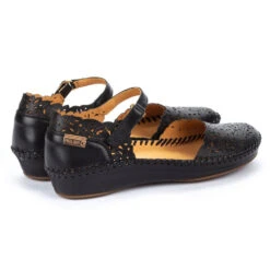 Pikolinos P. Vallarta 655-0906 In Black Leather -Beautiful Shoes P.Vallarta0906 Black 3