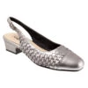 Trotters Dea Woven Slingback Pewter (Women's) -Beautiful Shoes Pew 6 d6ce6401 538d 4673 b32c e82691f1699a