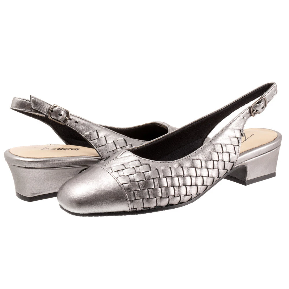 Trotters Dea Woven Slingback Pewter (Women's) 11 Trotters Dea Woven Slingback Pewter (Women's) - Image 9