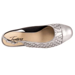 Trotters Dea Woven Slingback Pewter (Women's) 15 Trotters Dea Woven Slingback Pewter (Women's) -Beautiful Shoes Pew 9