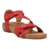 Taos Trulie Sandal Red Leather (Women's) -Beautiful Shoes Red