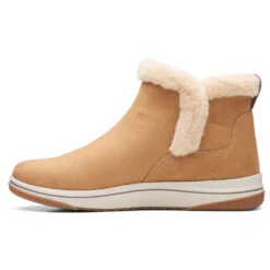 Clarks Breeze Fur Bootie Tan (Women's) -Beautiful Shoes Tan 5 bf4eeab5 74b1 4292 842d 3c9ecafbcb68