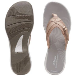Clarks Breeze Sea Sandal Taupe (Women's) -Beautiful Shoes Tau 7