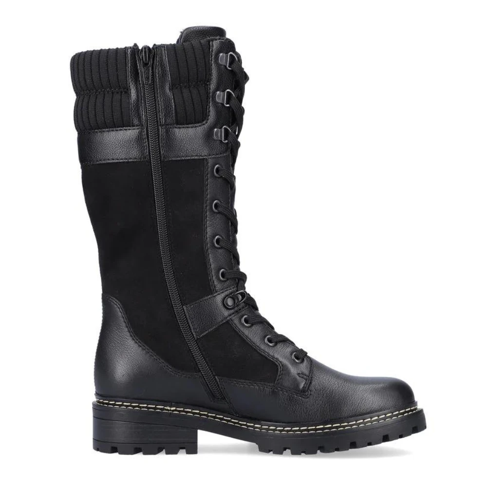 Remonte D0B76 Stefanie 76 Black Leather High Boot (Women's) 4 Remonte D0B76 Stefanie 76 Black Leather High Boot (Women's) - Image 2