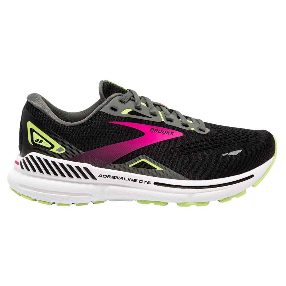 Brooks Adrenaline GTS 23 Black/Gunmetal/Sharp Green Running Shoe (Women's) 4 Brooks Adrenaline GTS 23 Black/Gunmetal/Sharp Green Running Shoe (Women's) - Image 2