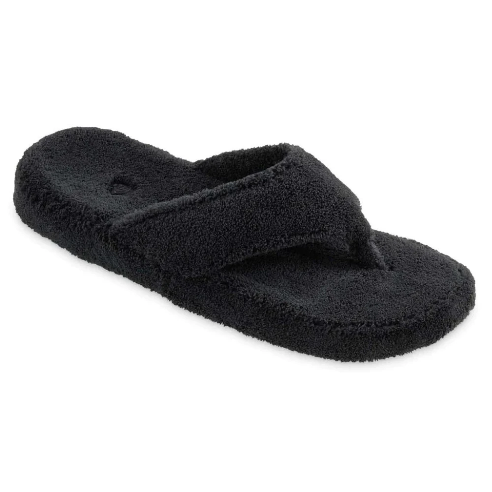 Acorn Spa Thong Black Slippers (Women's) 3 Acorn Spa Thong Black Slippers (Women's)