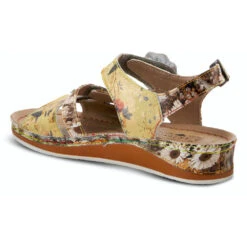 L'Artiste By Spring Step Joelina-Dazi Sandal Yellow Multi (Women's) -Beautiful Shoes Yell 4