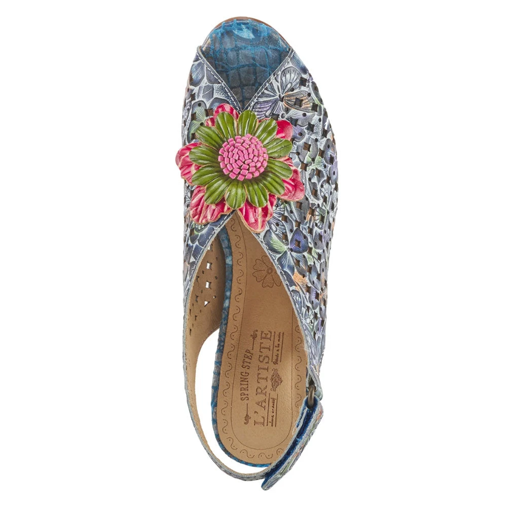 L'Artiste By Spring Step Arautre Slingback Navy Multi Leather (Women's) 5 L'Artiste By Spring Step Arautre Slingback Navy Multi Leather (Women's) - Image 3