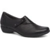 Dansko Franny Slip-On Black Milled Nappa (Women's) -Beautiful Shoes black 1 50c703d0 624a 449e 9073 16836b8ee9bf