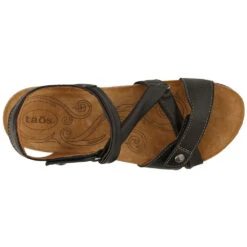 Taos Universe Sandal Black Leather (Women's) -Beautiful Shoes black 6 31a30fdd 9e2a 4ca9 bc03 df33eef5f347