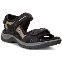 Beautiful Shoes 42 Ecco Yucatan Sandal Black/Mole/Black (Women's)