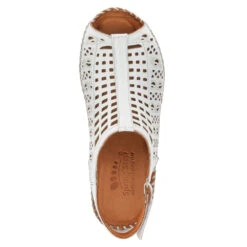 Spring Step Bohemianish Sandal White Leather (Women's) -Beautiful Shoes bohe 4