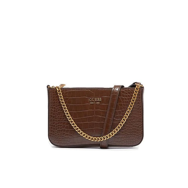 GUESS KATEY MINI CROC BROWN BAG 4 GUESS KATEY MINI CROC BROWN BAG - Image 2