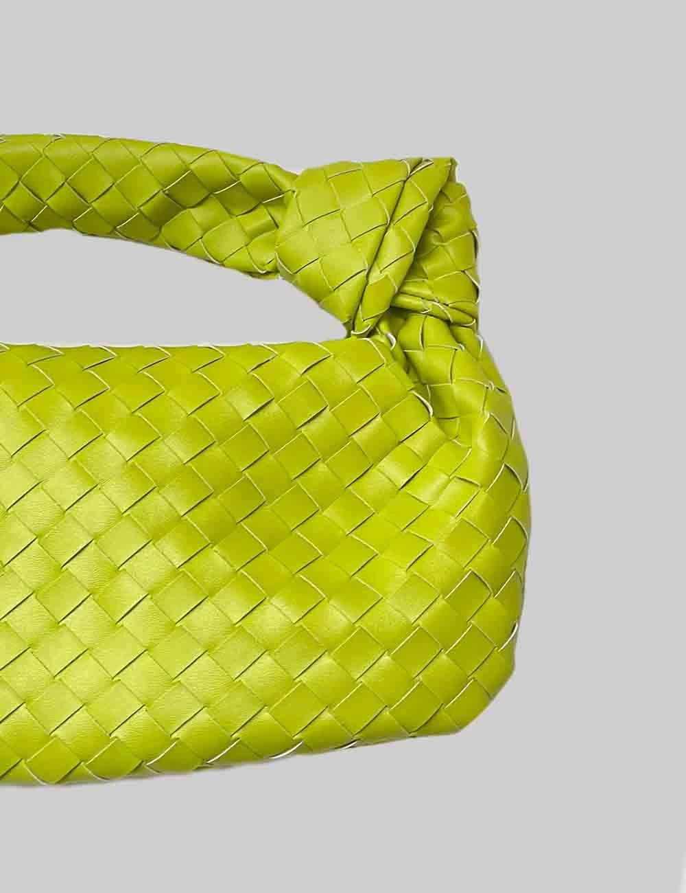 PUBLIC DESIRE - THE BLAME GREEN WEAVE KNOT HANDBAG 4 PUBLIC DESIRE - THE BLAME GREEN WEAVE KNOT HANDBAG - Image 2