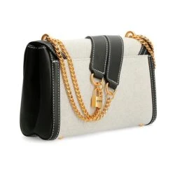 GUESS KATEY NATURAL BLACK BAG -Beautiful Shoes kateyblk11