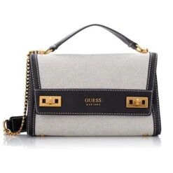 GUESS KATEY NATURAL BLACK BAG