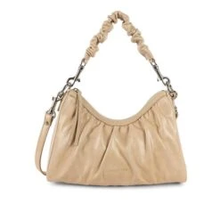 LANCASTER RETRO SCRUNCHIE BEIGE BAG