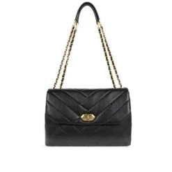 LANCASTER LARGE MATELASE BLACK BAG